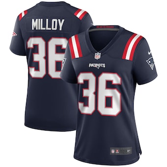 womens nike lawyer milloy navy new england patriots game ret